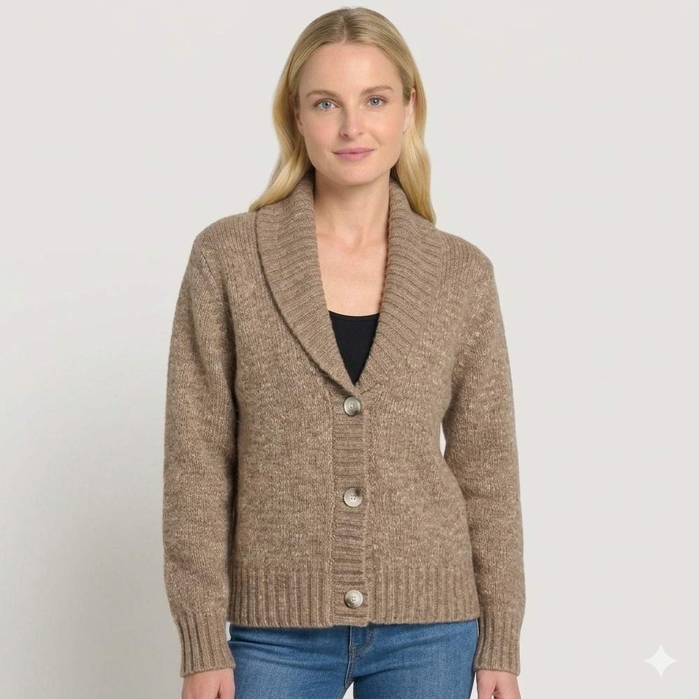 NWT HERIZON Woodranch Cozy Shawl Cardigan Size L Cabincore Minimalist